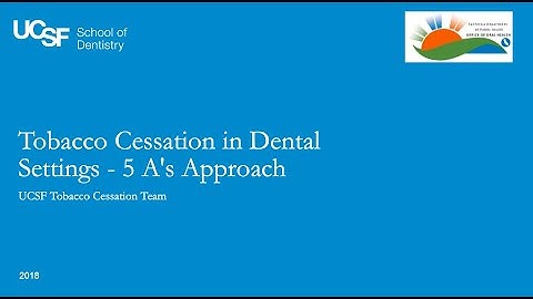 Tobacco Cessation in Dental Settings - 5 A