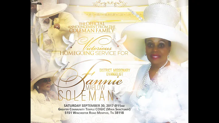 LIVE Evangelist Fannie Coleman's Funeral Praise Break... On Fire