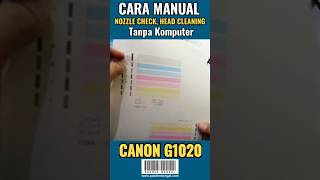 CARA TEST PRINT TANPA KOMPUTER DI PRINTER CANON G1020, MANUAL NOZZLE CHECK DAN HEAD CLEANING