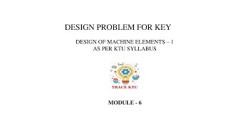 Design Problem For Key (DME1 - Module 6)