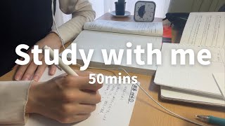 📝【study with me】writing sound | 50mins | タイマー付き⏲
