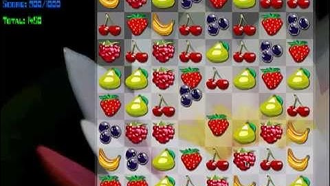 A partially completed match-3 style game created in Python