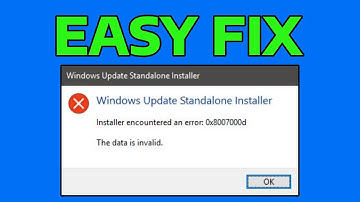 How To Fix Windows Update Error 0x8007000D