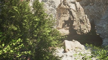 Unreal Engine 5 Cinematic Lord Hanuman Statue Cave