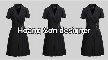 Dạy cắt may | hướng dẫn cách cắt đầm cổ hai ve chồng theo mẫu | Hoàng Sơn designer