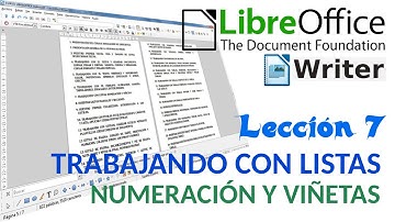Tutorial LibreOffice Writer - 07/40 Trabajando con listas. Numeración y viñetas.
