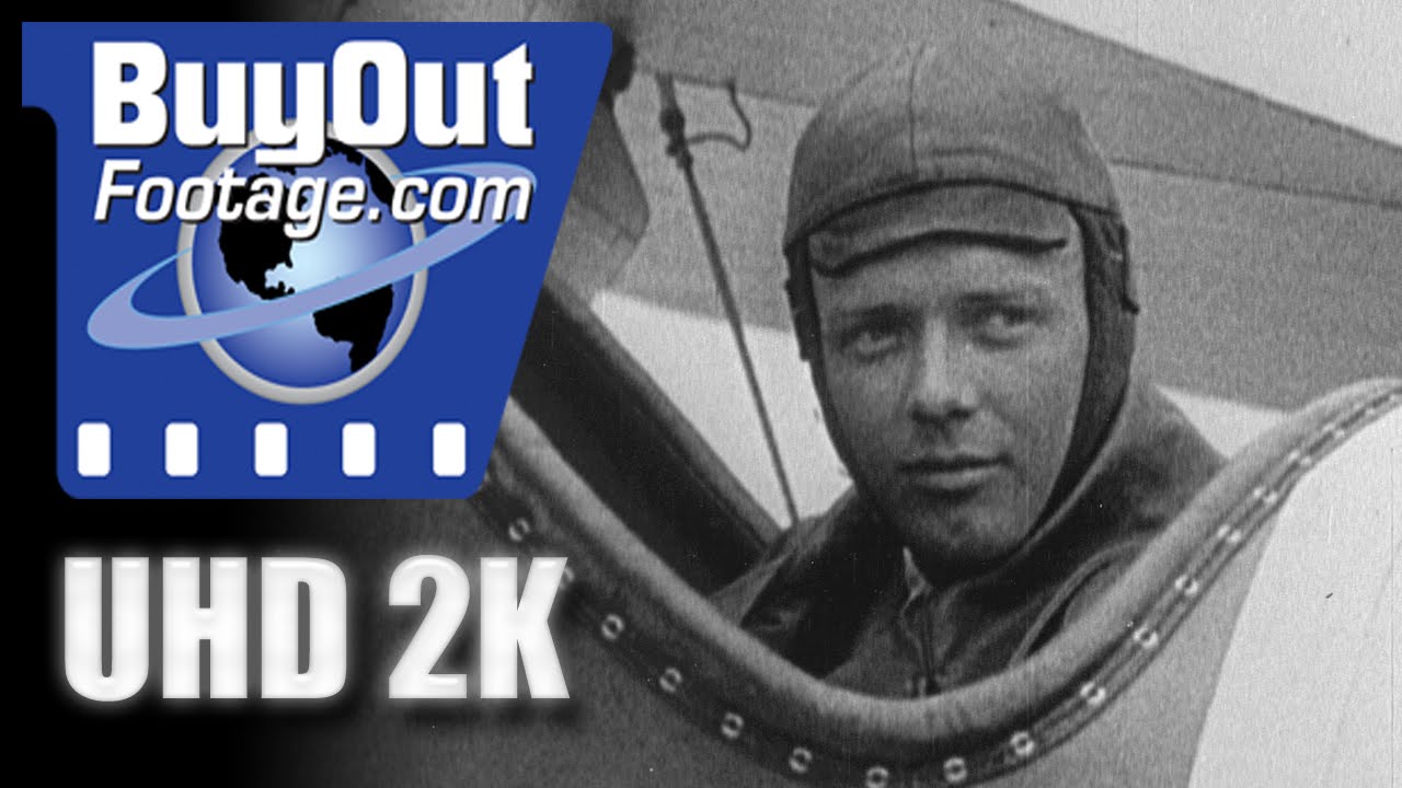 2K Historic Archival Stock Footage Charles Lindbergh Aviation Hero Spirit of St. Louis - YouTube