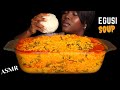 ASMR FUFU (POUNDO) & EGUSI SOUP MUKBANG (No talking) Nigerian food |Eating Sounds| Vikky ASMR