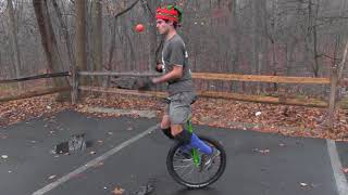 Juggling And Unicycling Christmas Elf