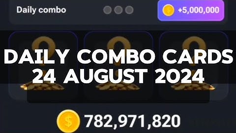 Hamster Kombat Daily Combo Cards Today 24 August 2024 | Daily Cipher Code | Mini Game #dailycombo