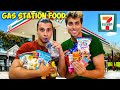 Eating Only GAS STATION FOOD For 24 HOURS!