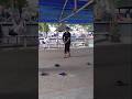 the biggest iron spinning top game in Indonesia #luarnegeri #usa #shorts