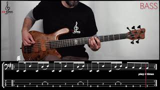 Video thumbnail of "Zitti E Buoni - Måneskin [Bass cover/playthrough/lesson with TABs] - Eurovision 2021 winners"