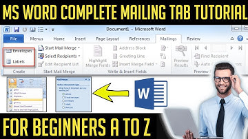 MS Word Mailing Tab Complete Tutorial In Hindi | How To Use MS Word Complete Step By Step Part 5