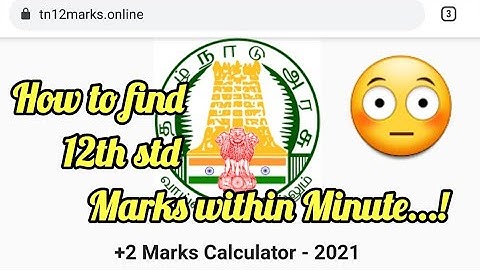 Tn 12th Std Marks calculation 2021|State board |within Minute|Maths with JK| latest video