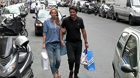 EXCLUSIVE - Adriana Karembeu and boyfriend Andre Ohanian walking hand by hand in Paris