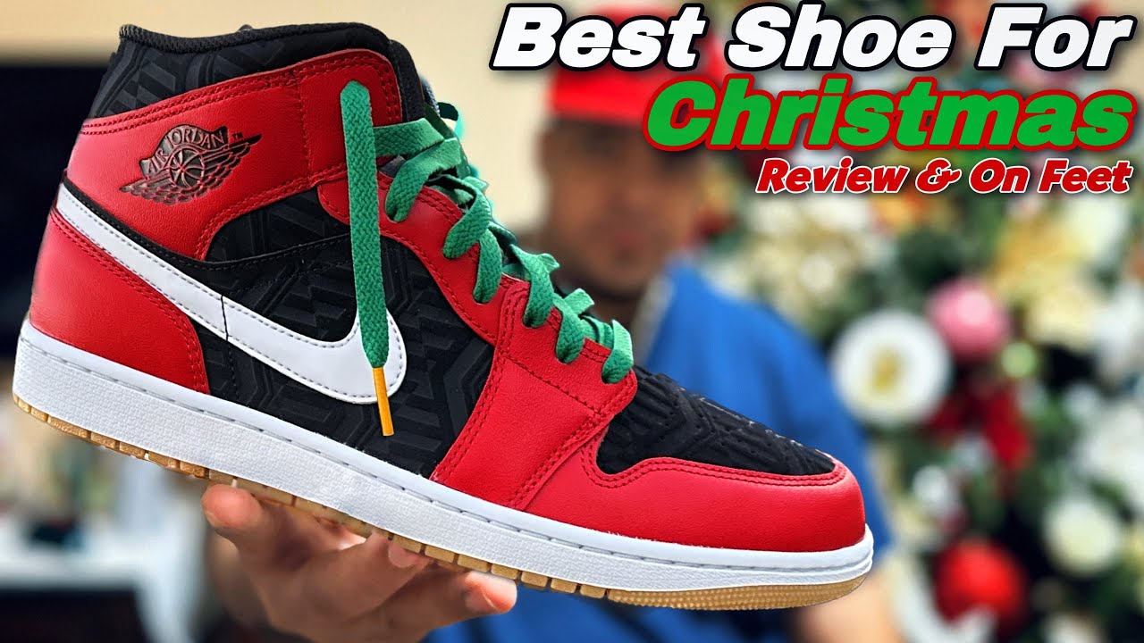 Halloween majs skud Jordan 1 Mid 🎄CHRISTMAS🎄Review & On Feet (best Christmas shoe) - YouTube