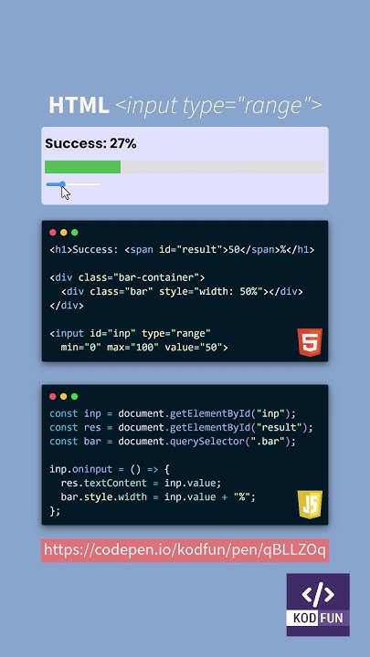 HTML Range Input & Input Event - YouTube