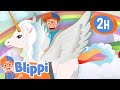 Sing with Blippi &amp; the UNICORN! | Animals for Cartoons Kids | Animal Cartoons | Learn about Animals