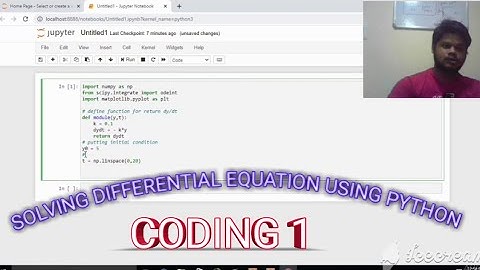 Solving differential equation using python(jupyter)||