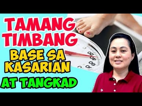 TAMANG TIMBANG: Base sa Kasarian at Tangkad  - ni Doc Willie at Liza Ong #270c