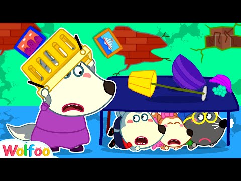 Video A Big Earthquake - Wolfoo Learns Safety Tips for Kids... - youtube