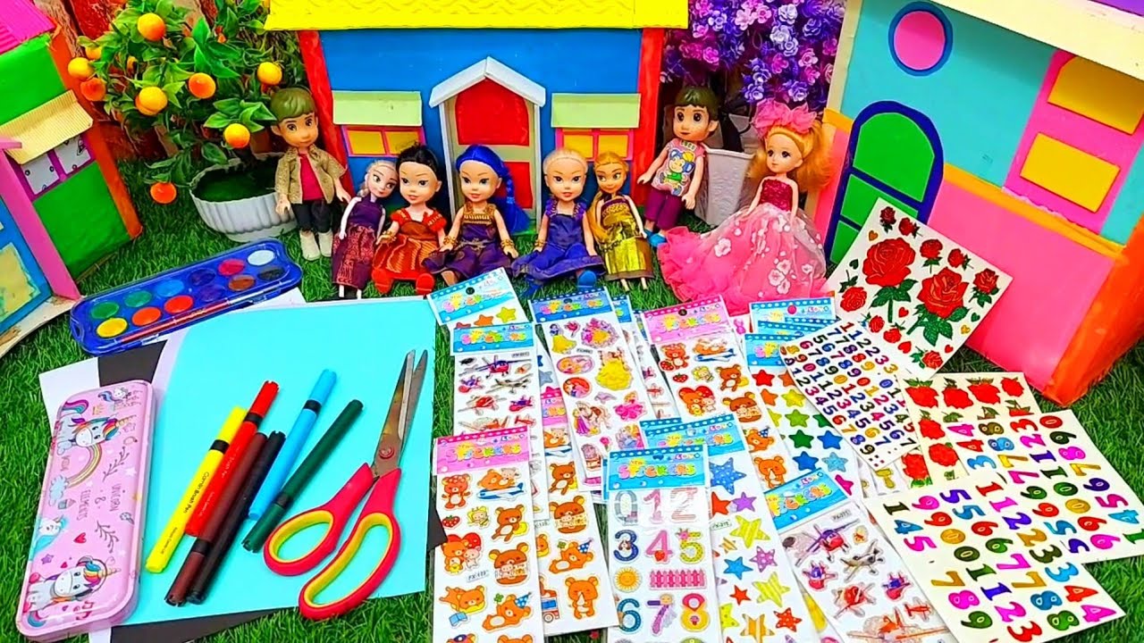 Stickers வச்சி Project work பண்ண போறோம்| My Barbie Shows