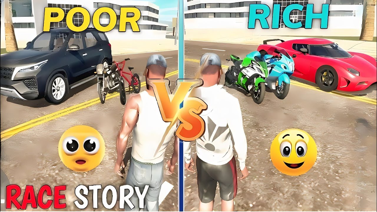 Indian Bikes Driving 3D 🥰 Rich vs Poor 😊 Race Story 🤩 Funny Story 🤣 # ...