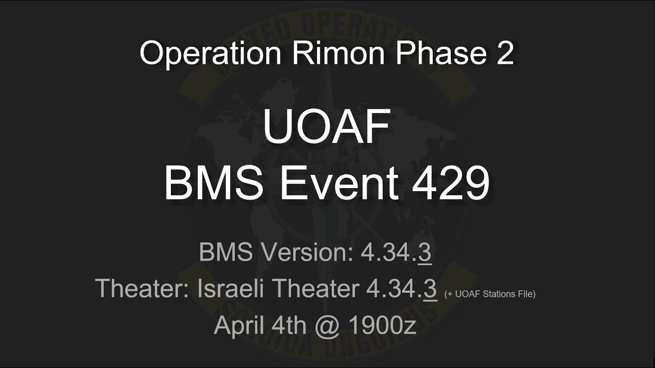 Falcon BMS 4.34 - UOAF Mission, Operation Rimon - YouTube