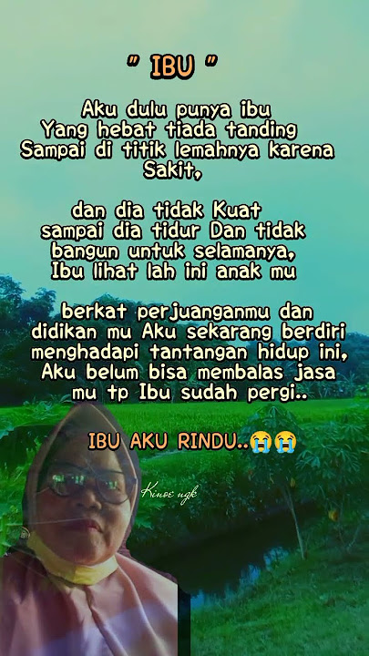 Ibu aku rindu😭😭😭 #quotes #motivasi