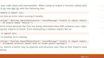 Resolving ImportModuleError in AWS Lambda Python Applications with Multiple Files