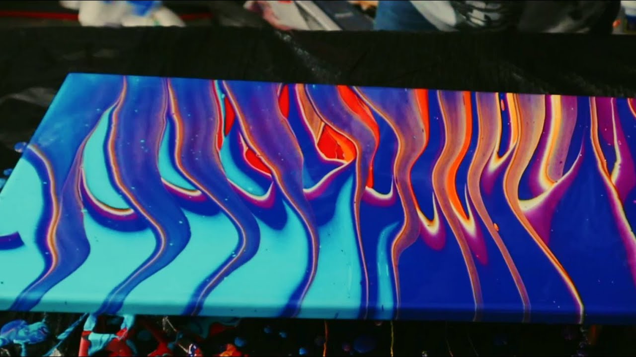#14 4 TRAVELING TREE RING POURS - Acrylic pouring compliation - YouTube