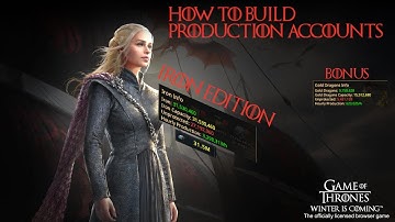 GoTWic - How to build Production Accounts - Iron Edition