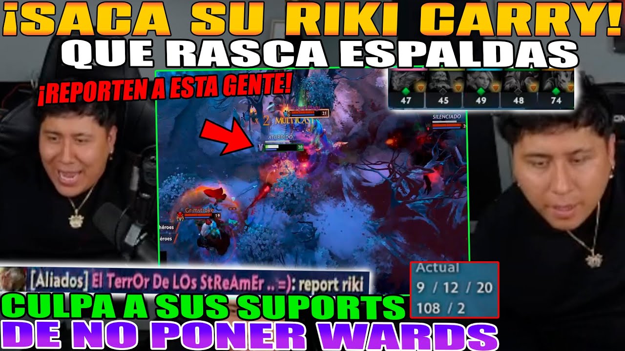 SACA SU RIKI CARRY QUE RASCA ESPALDAS!! MACARIUS CULPA A SUS SUPORTS DE NO PONER WARDS DOTA 2
