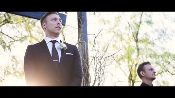 When the groom and the dad lose it on the walk down the aisle