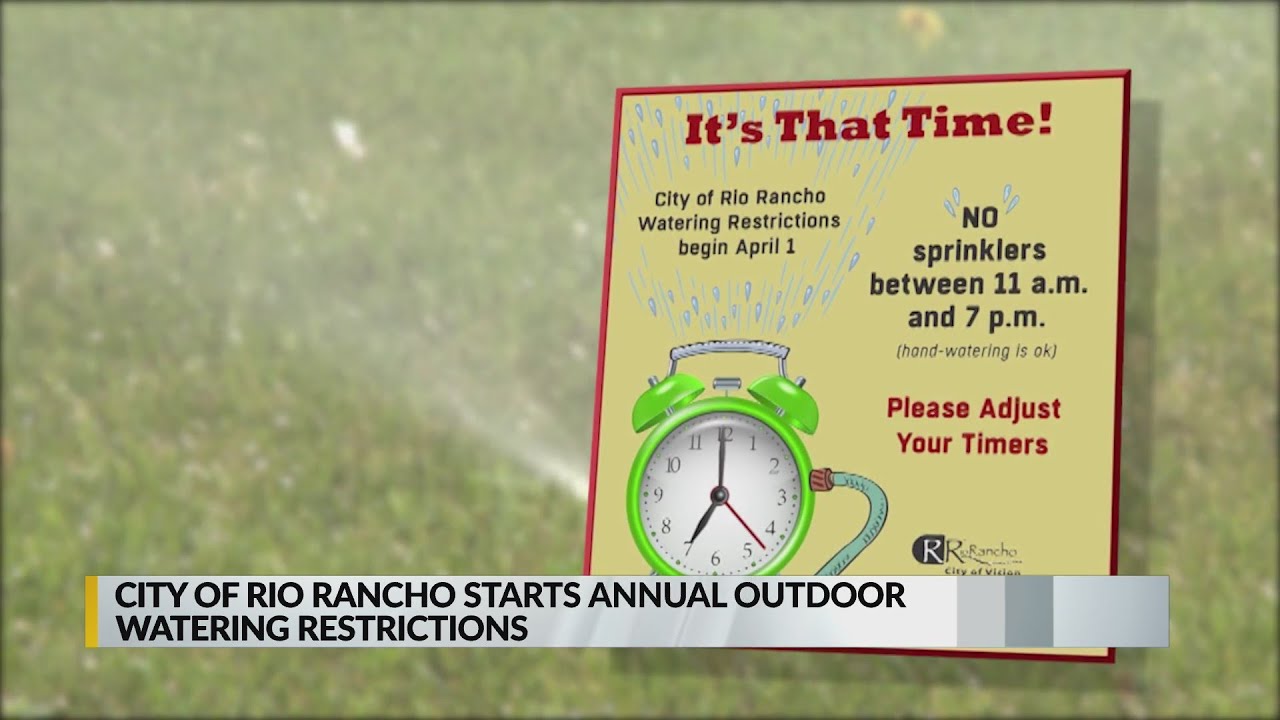 Rio Rancho Water Restrictions In Place YouTube