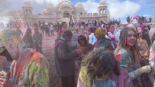 Krishna Temple Hindi Spanish Fork, UTAH HOLI 23 March Fun COLOR FESTIVAL #cdlivinglife