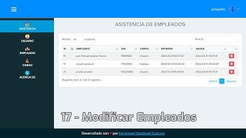 17.- Modificar Empleados - Sistema de Asistencias con PHP y MYSQL