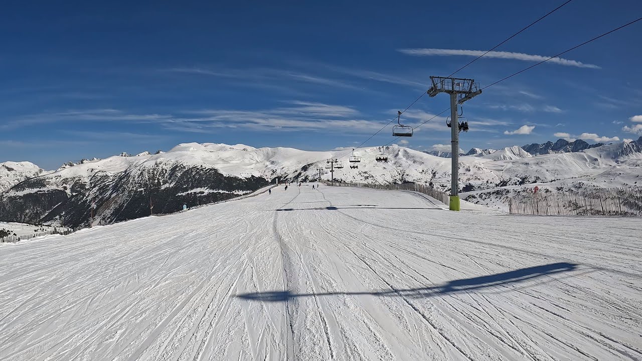 GRANDVALIRA (ANDORRA) - SOLDEU - EL TARTER - TOP DOWN (HEAD MOUNT) [4K] [60FPS]
