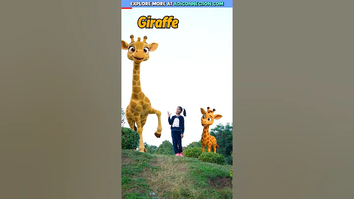 Learn Baby Animal Names with Adi 🦒 | kids Video for Kids | Adi Connection AC #shorts