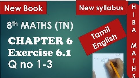 8th maths chapter 6 exercise 6.1 question 1-3 tn samacheer new syllabus 2020-2021