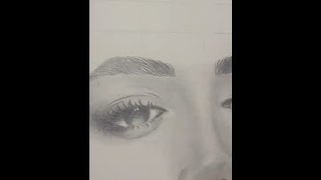 Drawing eyebrows in a portrait| graphite pencil drawing| realistic portrait