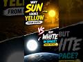 🤯Why Sun Looks Yellow from Earth But White in Space? | #shorts #viral