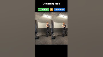 Front kick vs Push kick comparing technique #shorts