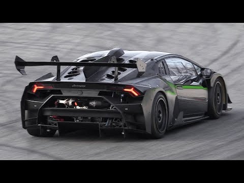 NEW Lamborghini Huracán Super Trofeo Evo Testing on Track!