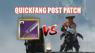 Quickfang Post Patch Solo Damage Test