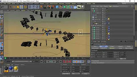 Cinema4D with Secondary Assets, Movement, F-Curves