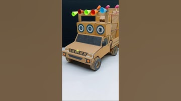 Mini DJ Truck Loading Setup || How To Make DJ Truck Cardboard #shorts