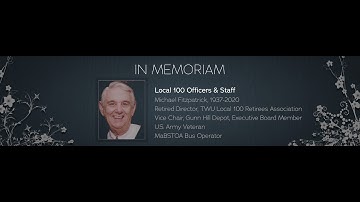 TWU 26th Constitutional Convention In Memoriam