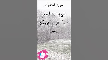 وقل رب اعوذ بك من همزات الشياطين | سورة المؤمنون 💙💚 #دعاء_ورسالة